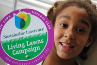 Photo of girl supporting Living Lawns Campaign